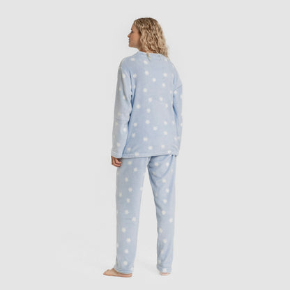 Pijama Coral Snow Celeste