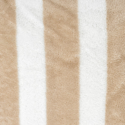 Jogo de lençóis de coral fleece Raya Vinia na cor areia