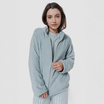 Moletom de veludo com listras lisas