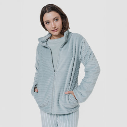 Moletom de veludo com listras lisas