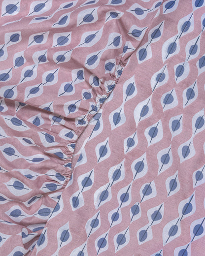 Jogo de lençóis de algodão Concha malva