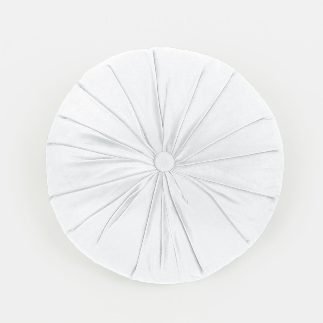 Cojín terciopelo algodón Oreo blanco 40x40 - funda + relleno