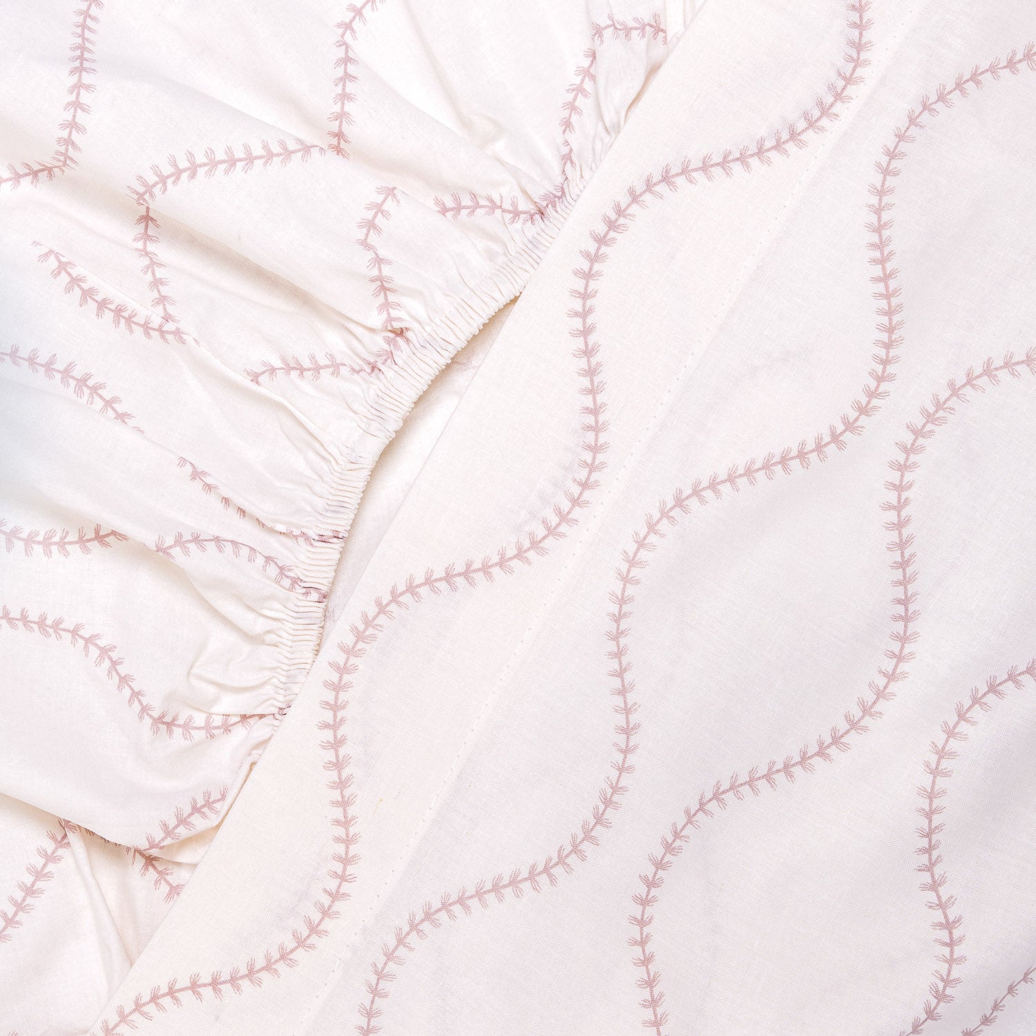 Juego de sábanas algodón Paniculata malva