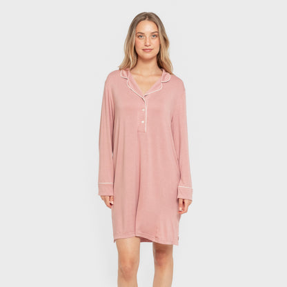 Camisola de malha viscose para mulher, rosa malva