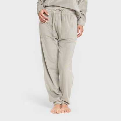 Pijama de veludo liso super macio, verde seco