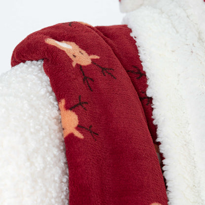 Manta sherpa Tatin bordô