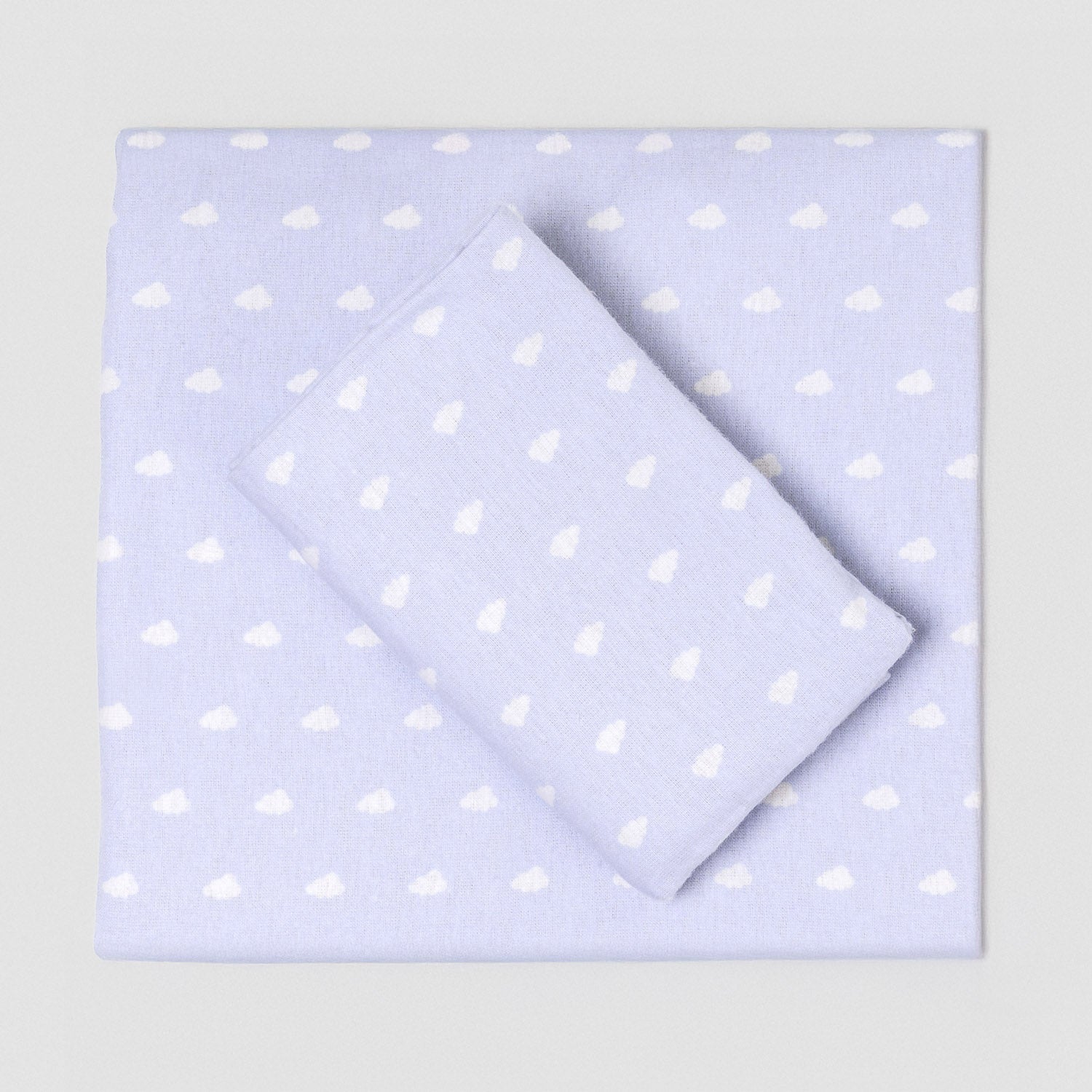 Jogo de lençóis flanela Nubecita azul celeste