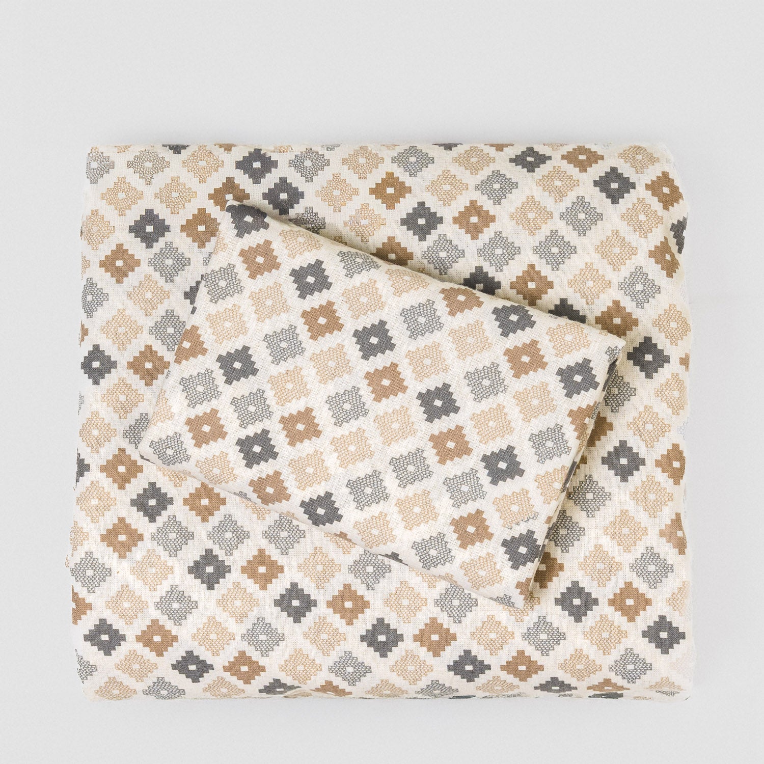 Juego de sábanas franela Ayana celeste