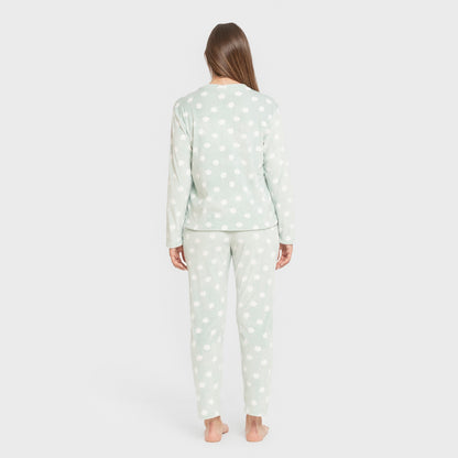Pijama feminino Dula de veludo super macio, verde Tiffany