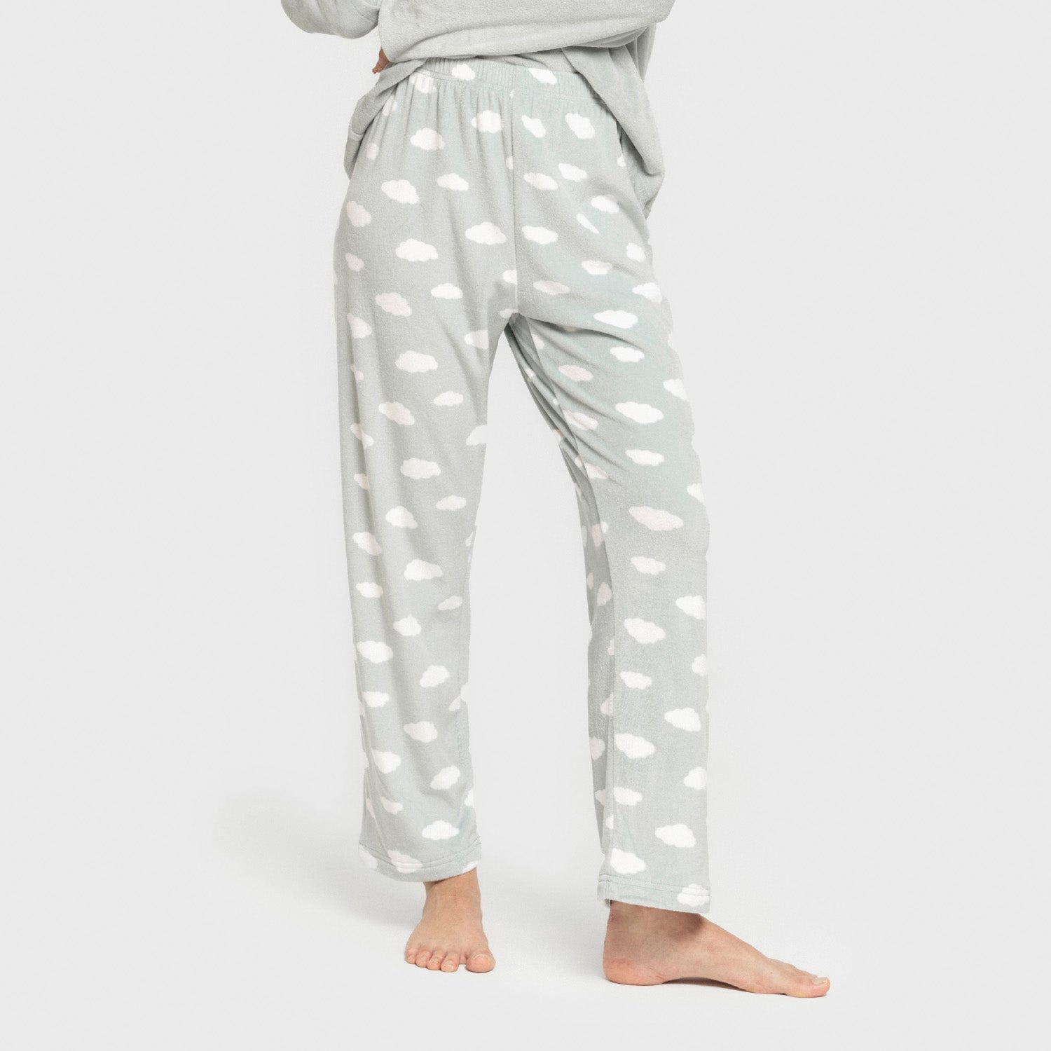 Pijama feminino de veludo super macio, estampa Little Green Tiffany Cloud