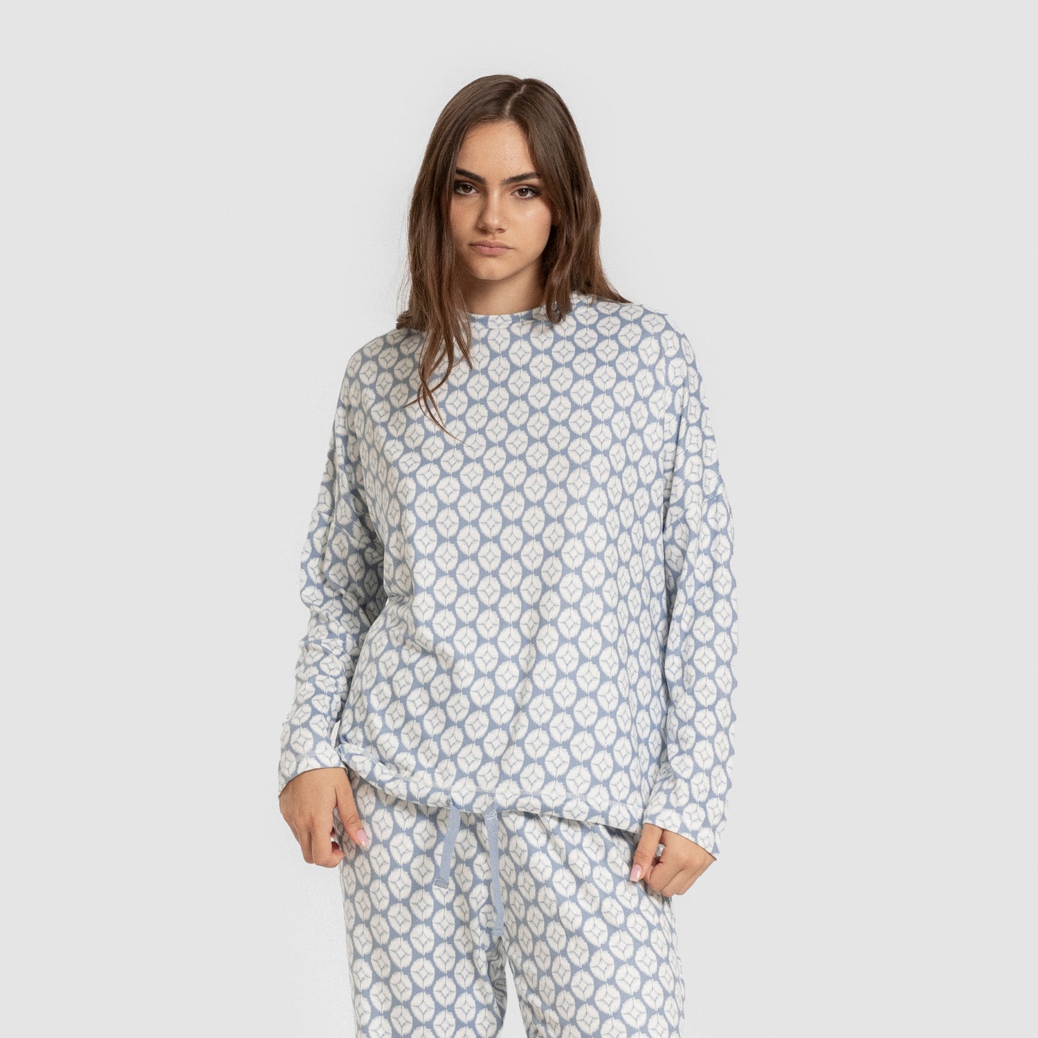 Pijama longo feminino Secret Fatuo Indigo