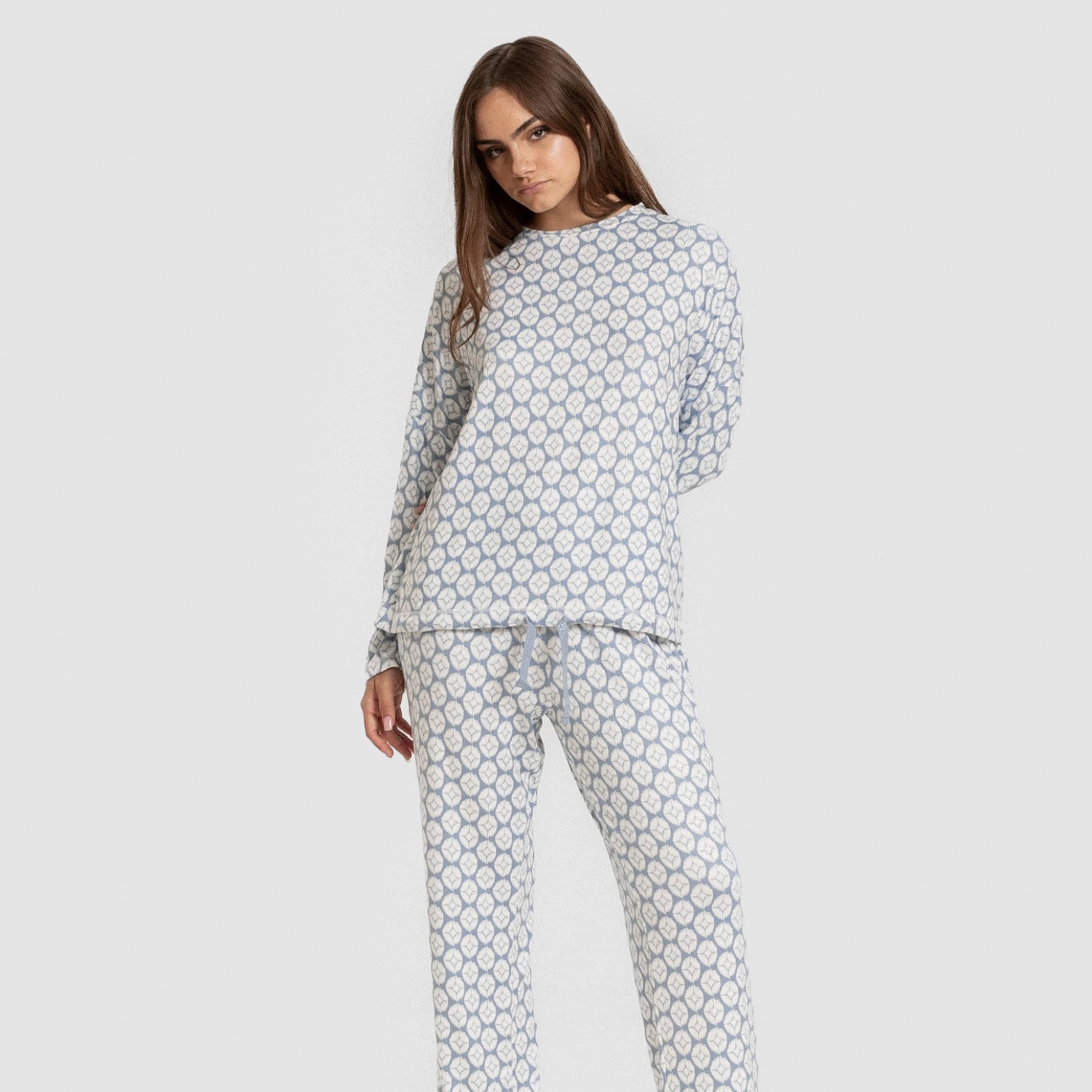Pijama longo feminino Secret Fatuo Indigo