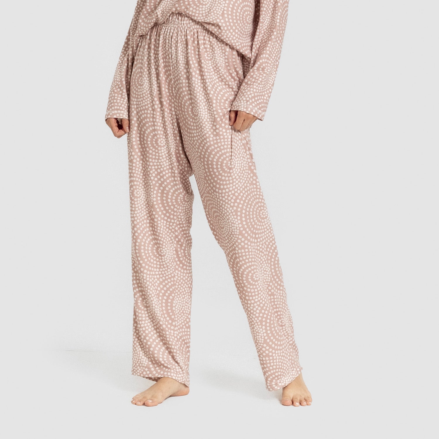 Pijama longo feminino Secret Katy, rosa malva
