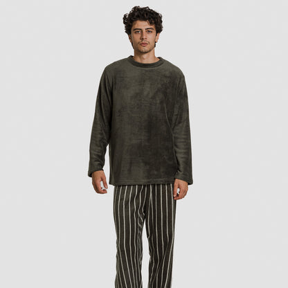 Pijama coral hombre Raya Beatrice verde