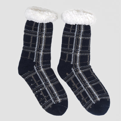 Calcetines hombre Cuadro Brais azul marino