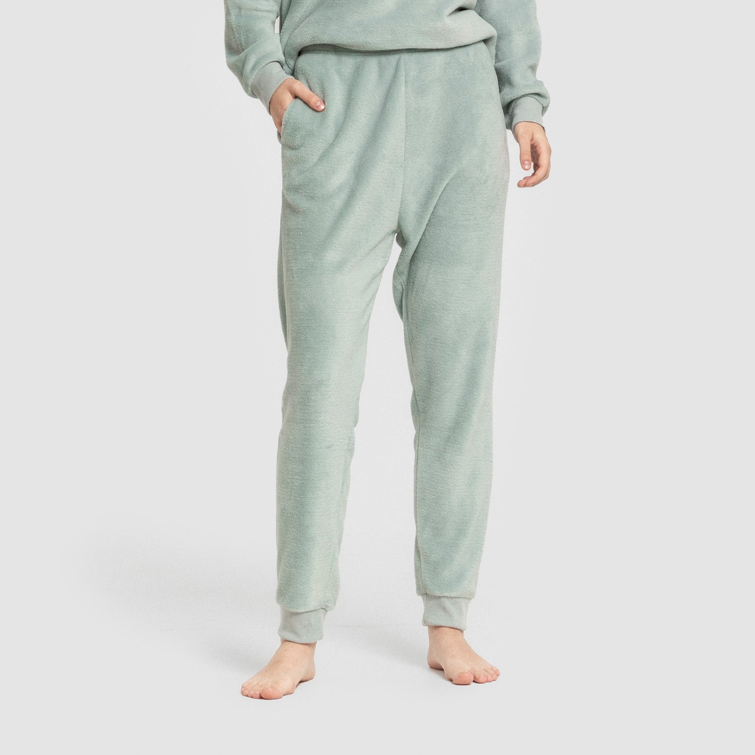 Pijama feminino com punho coral Hello Thursday Green Tiffany