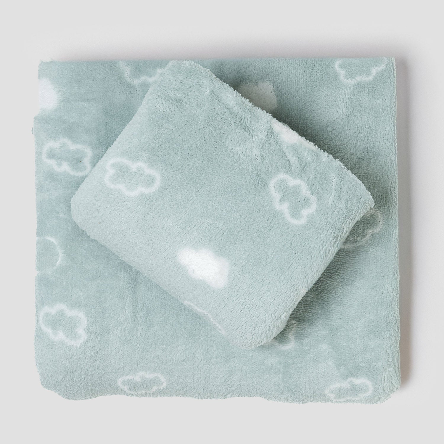 Juego de sábanas coralina Nube New verde tiffany cuna