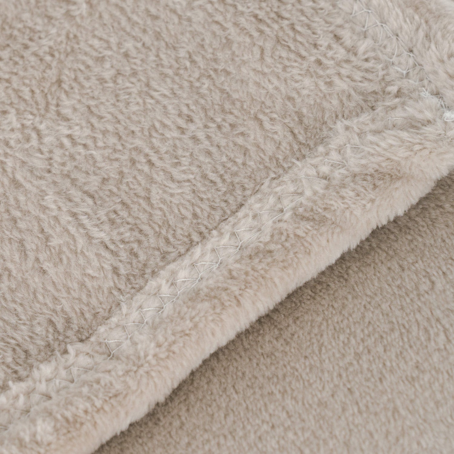 Cobertor de veludo liso bege/areia