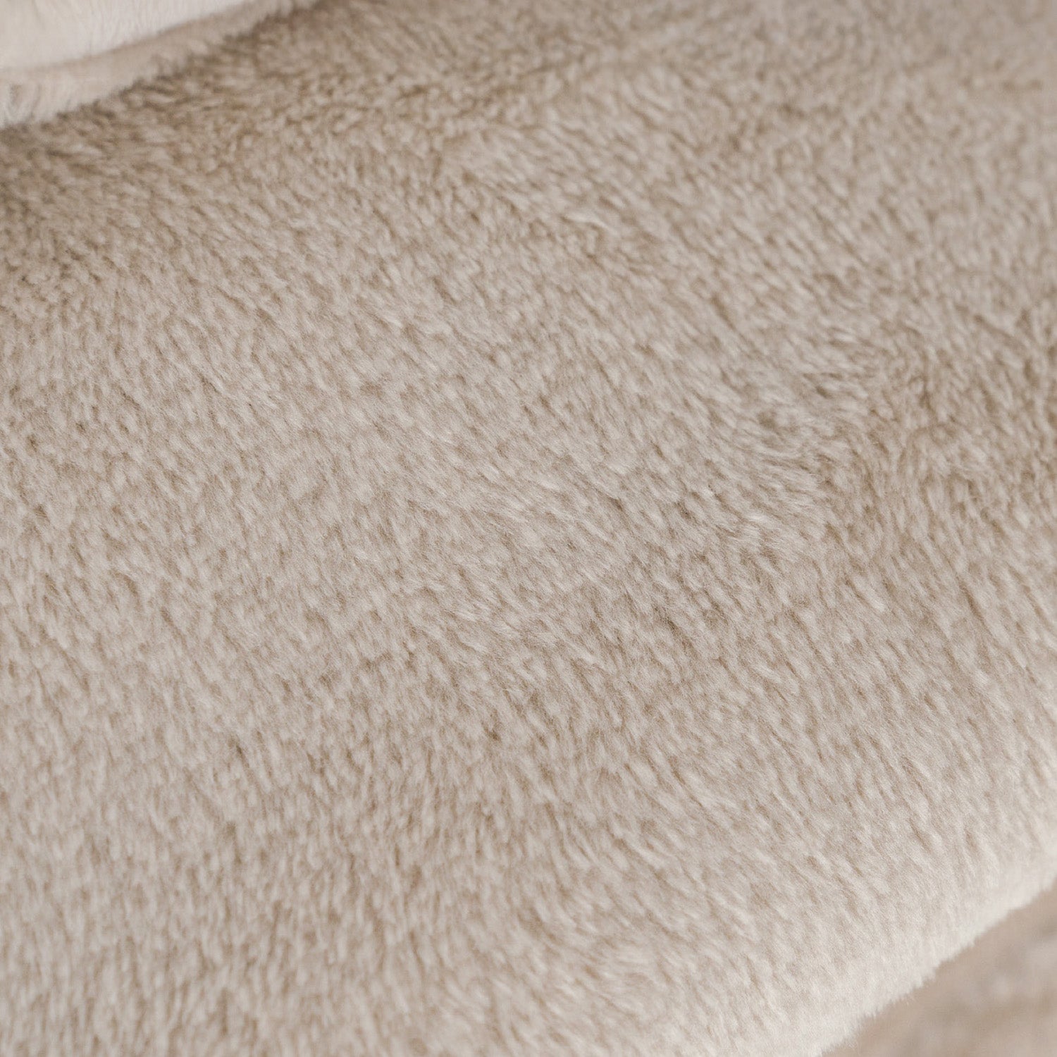 Cobertor de veludo liso bege/areia