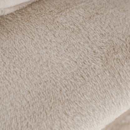 Cobertor de veludo liso bege/areia