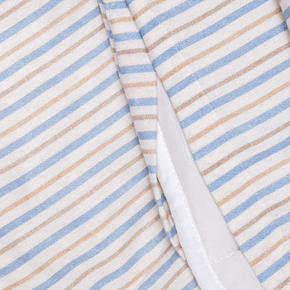 Capa de edredão franela Raya Benet areia - índigo