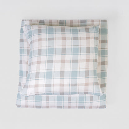 Capa de edredão franela Cuadro Noric verde