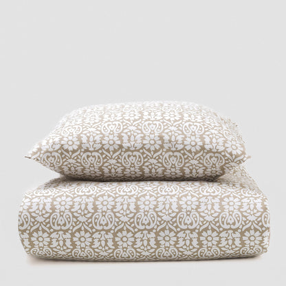 Funda nórdica algodón Matilde topo