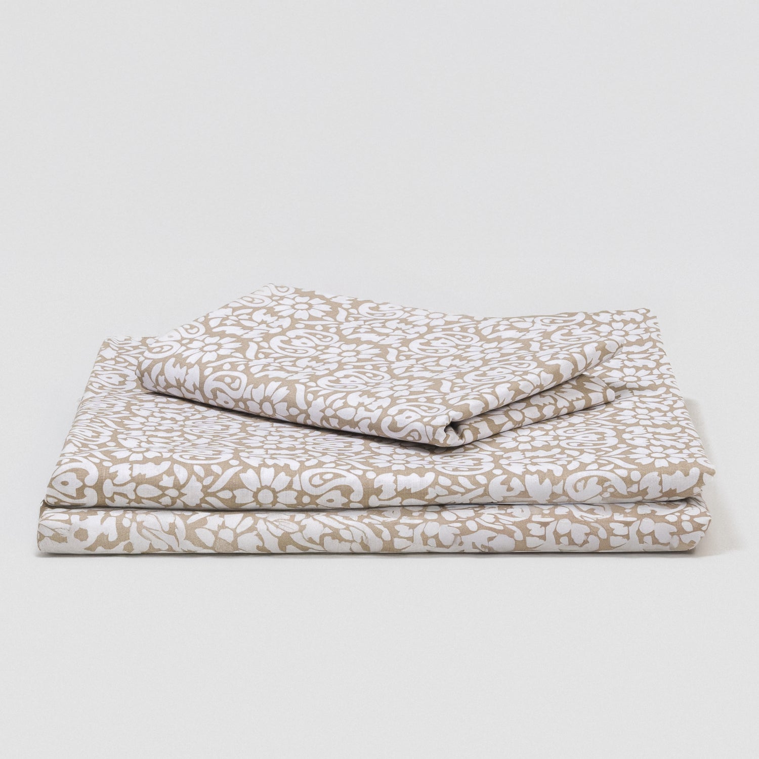 Juego de sábanas algodón Matilde topo