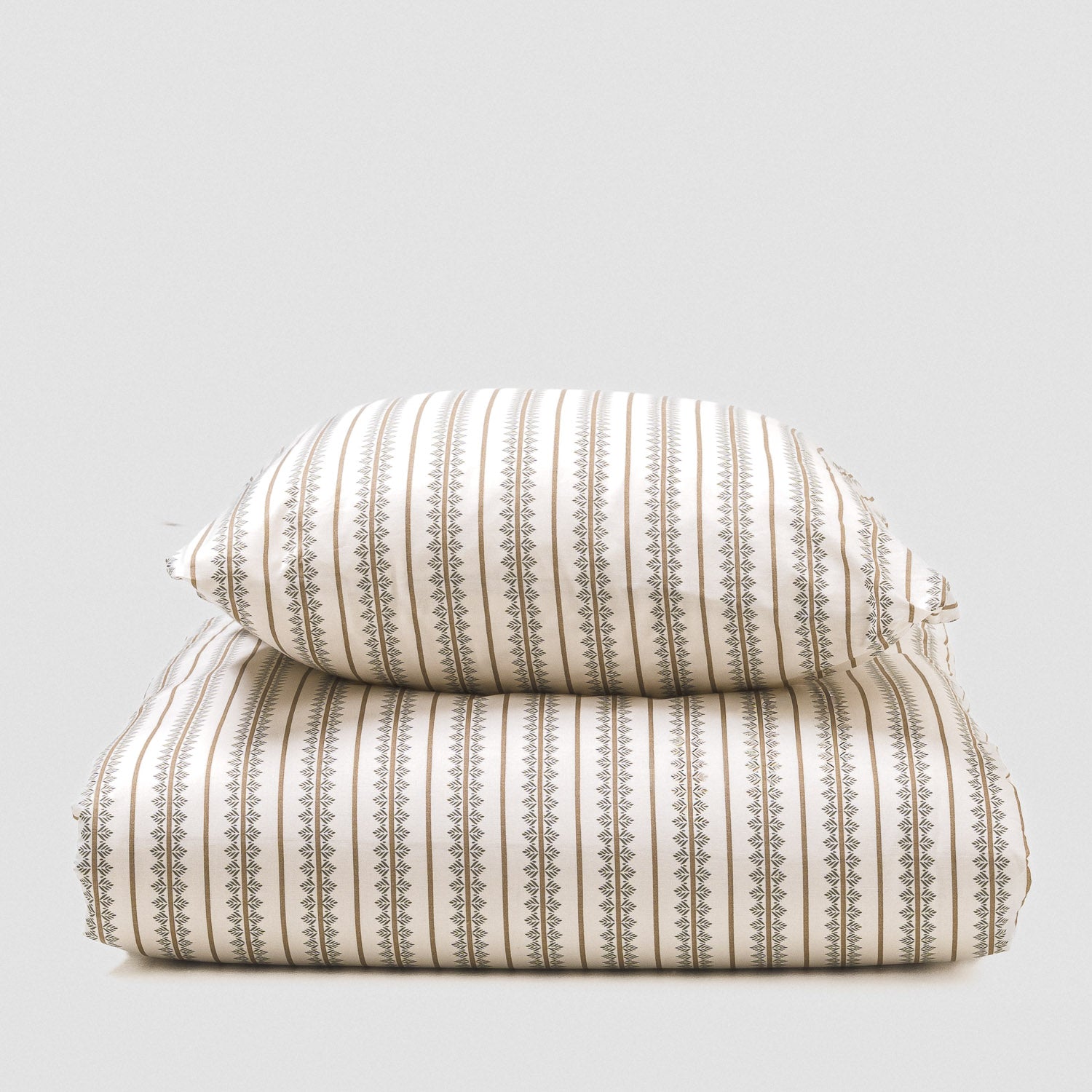 Funda nórdica algodón Alrubia verde seco