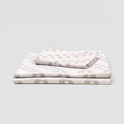 Juego de sábanas algodón Pureza gris claro