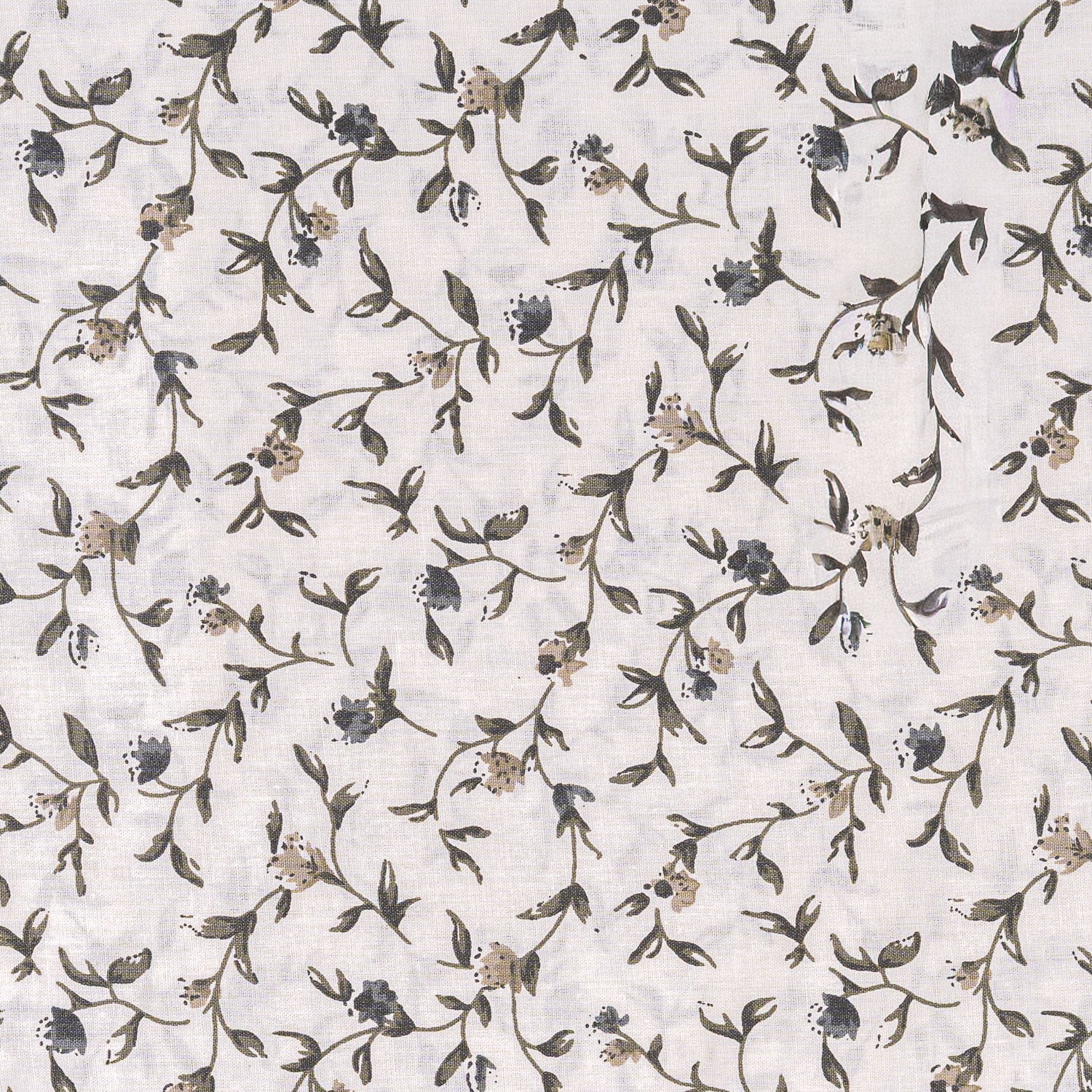 Juego de sábanas algodón Triana verde seco - azul keike - topo