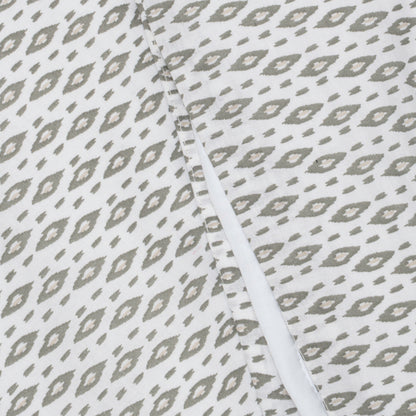 Funda nórdica algodón Nerdana verde seco - topo