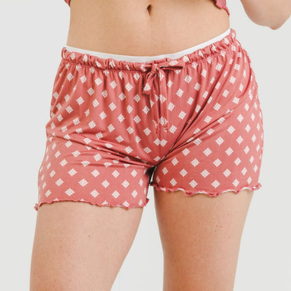 Pijama feminino com suspensórios Missy Marsala Soft